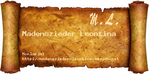 Madenszieder Leontina névjegykártya